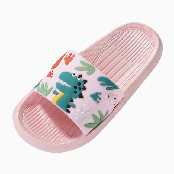 Godom Toddler Slippers Non-Slip Open Toe Super Soft Comfy Thick Sole Slipper Indoor Outdoor Shoes