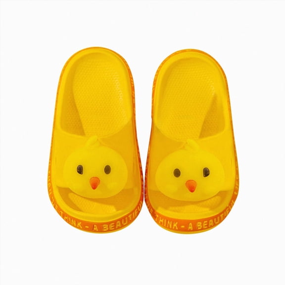 Godom Toddler Slippers Non-Slip Open Toe Super Soft Comfy Thick Sole Slipper Indoor Outdoor Shoes
