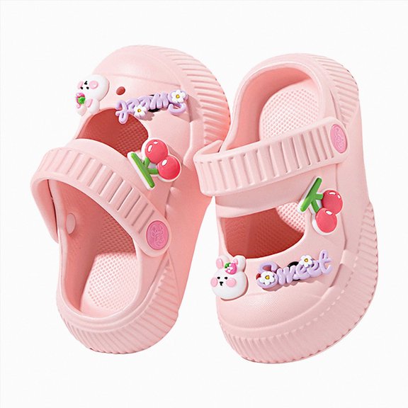 Godom Toddler Slippers Sequin Slides Shower Beach Pool Shoes Slip on Summer Slipper Kid Cloud Slides