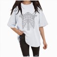 thumbnail image 1 of Godom Women Cute Halloween Ghost Tshirts Funny Short Sleeve Fall Shirt Tops, 1 of 6
