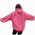 thumbnail image 1 of Godom Women Hoodie Pink Ribbon Hoodies Long Sleeve Drawstring Sweatshirts with Pocket, 1 of 5