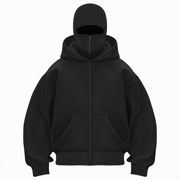 Godom Women Hoodie Winter Double Layer Hooded Sweatshirt with Zipper, Fleece-Lined Hip-Hop Hoodies