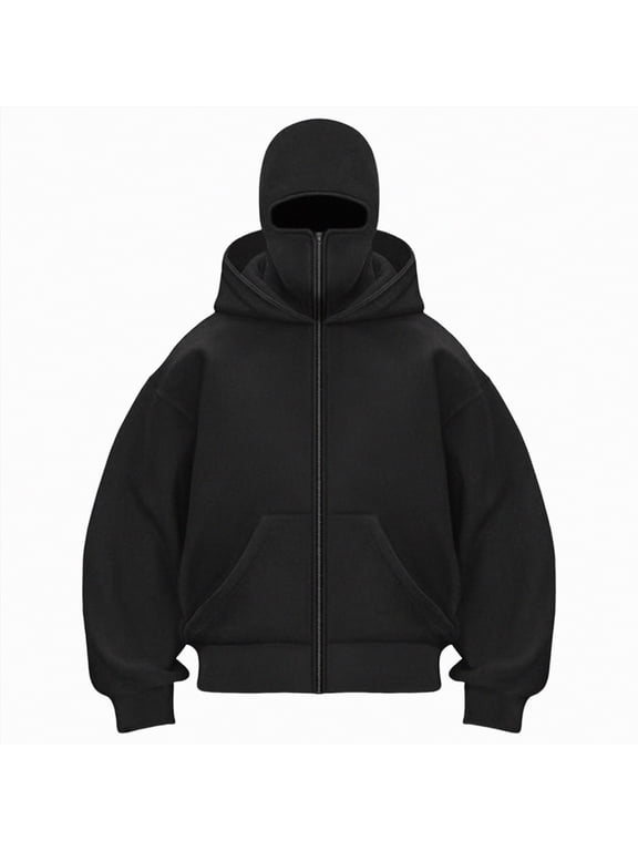 Women Hoodie Winter Double Layer Hooded Sweatshirt with Zipper, Fleece-Lined Hip-Hop Hoodies
