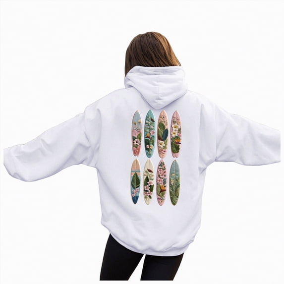 Godom Women Loose Hoodie Sweatshirt Solid Basic Fleece Letter Long Sleeve Kangaroo Pocket Drop Shoulder Pullovers Top