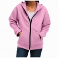 thumbnail image 1 of Godom Women Oversized Zip Up Hoodies Long Sleeve Tunic Sweatshirt Long Fleece Hoodie Jacket with Pockets, 1 of 7