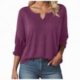 thumbnail image 1 of Godom Women's 2025 Fashion Tops 3/4 Length Sleeve Business Casual Blouses Summer Tees Shirts, 1 of 7