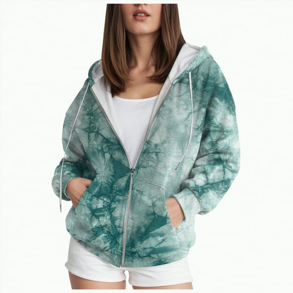 Godom Women's 2025 Zip Up Y2K Hoodies Casual Long Sleeve Sweatshirts Fall Winter Track Jackets with Pockets