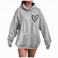 thumbnail image 1 of Godom Women's Casual Hoodies Long Sleeve Sweatshirts Cowl Neck Drawstring Hooded Pullover Top with Pockets, 1 of 5