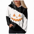 thumbnail image 1 of Godom Women's Halloween Hoodie Cute Ghost Graphic Sweatshirts Funny Pumpkin Face Tops Long Sleeve Hoodies 2025, 1 of 6