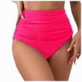 thumbnail image 1 of Godom Women's High Waisted Bikini Bottom Tummy Control Ruched Bathing Suit Swim Bottom S-XXL, 1 of 5