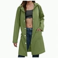 thumbnail image 1 of Godom Women's Rain Coat - Lightweight Plus Size Buttons Waterproof Rain Jacket for Women, 1 of 7