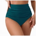 thumbnail image 1 of Godom Women's Ruched High Waisted Bikini Bottoms Tummy Control Full Coverage Swim Bottom S-XXL, 1 of 5