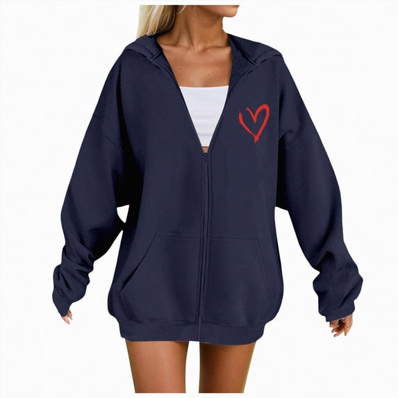 Godom Women's Solid Color Zippered Hoodies Top Daily Casual Raglan Long Jacket Sweatshirt
