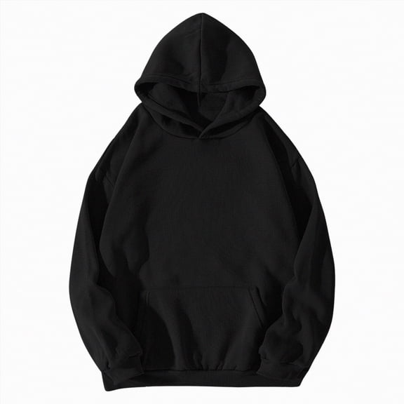 Godom Womens Fleece Hoodies Soft Midweight Casual Hooded Sweatshirts Y2K Fall Winter Pullover Tops with Pocket