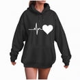 thumbnail image 1 of Godom Womens Graphic Hoodies Drawstring Long Sleeve Sweatshirt with Pocket Pullover, 1 of 4