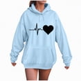 thumbnail image 1 of Godom Womens Graphic Hoodies Drawstring Long Sleeve Sweatshirt with Pocket Pullover, 1 of 4