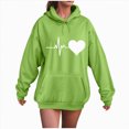 thumbnail image 1 of Godom Womens Graphic Hoodies Drawstring Long Sleeve Sweatshirt with Pocket Pullover, 1 of 4