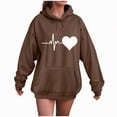 thumbnail image 1 of Godom Womens Graphic Hoodies Drawstring Long Sleeve Sweatshirt with Pocket Pullover, 1 of 4