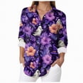 thumbnail image 1 of Godom Womens Halloween Shirt Cute Ghosts Print Button Down Shirts Long Sleeve Loose Fit Blouses Tops, 1 of 5