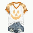 thumbnail image 1 of Godom Womens Halloween T-Shirt Funny Short Sleeve V Neck Graphic Tees Tops, 1 of 7