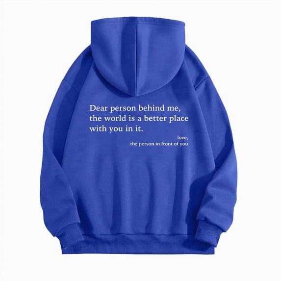 Godom Womens Hoodies Letter Print Oversized Sweatshirts Fall Fashion 2025 Long Sleeve Solid Color Hoode Sweatshirt with Pockets