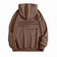 thumbnail image 1 of Godom Womens Hoodies Letter Print Oversized Sweatshirts Fall Fashion 2025 Long Sleeve Solid Color Hoode Sweatshirt with Pockets, 1 of 4