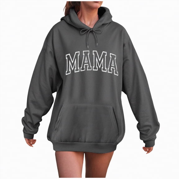 Godom Womens Oversized Letter Print Hoodies Graphic Fleece Sweatshirts Long Sleeve Pullover with Pocket 2025