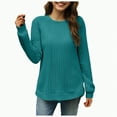 thumbnail image 1 of Godom Womens Plus Size Tops Crewneck Long Sleeve Shirts Loose Tunic Tops Fall Pullover, 1 of 6