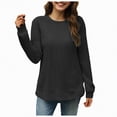 thumbnail image 1 of Godom Womens Plus Size Tops Crewneck Long Sleeve Shirts Loose Tunic Tops Fall Pullover, 1 of 6