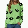 thumbnail image 1 of Godom Womens Sweatshirts Crewneck Rugby Printed Long Sleeve Tops Oversized Pullover Sweatshirt for Women, 1 of 7