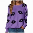 thumbnail image 1 of Godom Womens Sweatshirts Crewneck Rugby Printed Long Sleeve Tops Oversized Pullover Sweatshirt for Women, 1 of 7