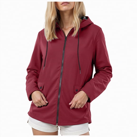 Godom Womens Waterproof Rain Jacket Lightweight Packable Windbreaker Long Raincoat with Hood