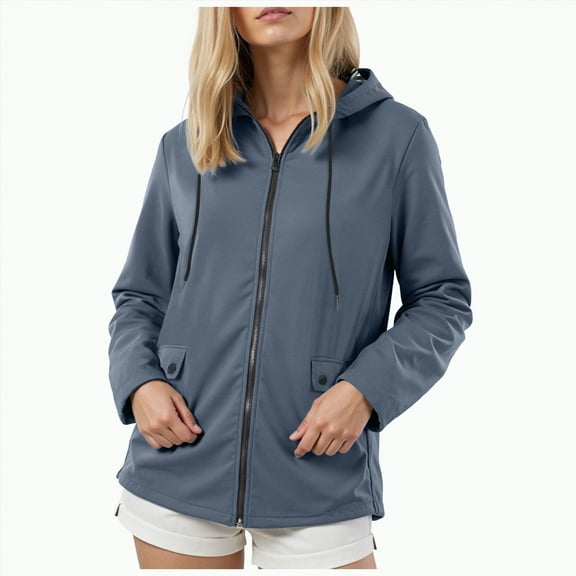 Godom Womens Waterproof Rain Jacket Lightweight Packable Windbreaker Long Raincoat with Hood