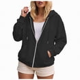 thumbnail image 1 of Godom Womens Zip Up Hoodies Oversized Fall Outfits 2025 Drawstring Zipper Hoodie Casual Loose Fit Long Sleeve Hoodies, 1 of 7