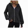thumbnail image 1 of Godom Womens Zip Up Hoodies Oversized Sweatshirt Fall Fashion Outfits 2025 Casual Hooded Jackets, 1 of 6