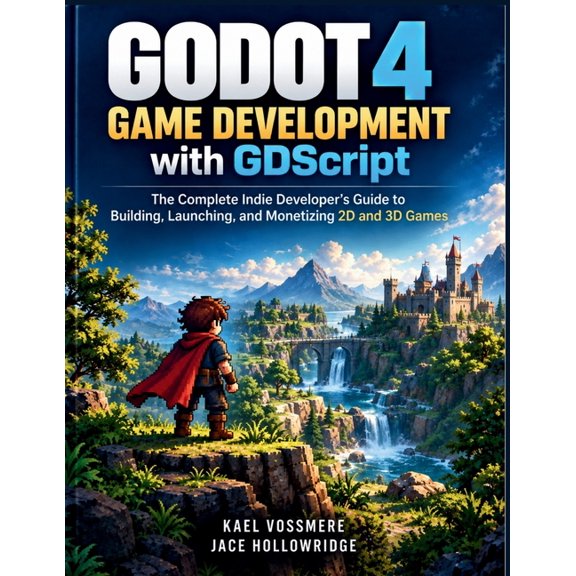 Godot 4 Game Development with GDScript: The Complete Indie Developer's Guide to Building, Launching, and Monetizing 2D a, (Paperback)