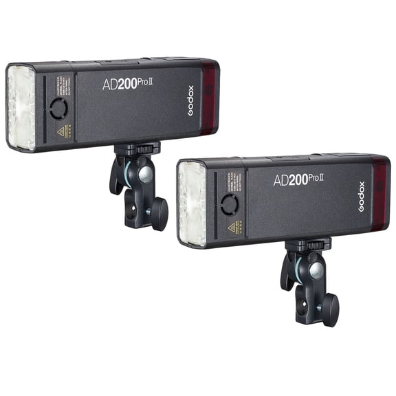 Godox AD200Pro II TTL Pocket Flash, 2-Pack