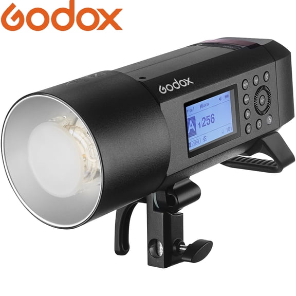 Godox AD400PRO Profession Studio Flash Light with Godox&Bowens Mount GN72 400Ws 2.4G TTL HHS 1/8000S 5600K200K 21.6V/2600mAh 0.01-1s Recycle Time 30W Modeling lamp for Portrait/Product Photography