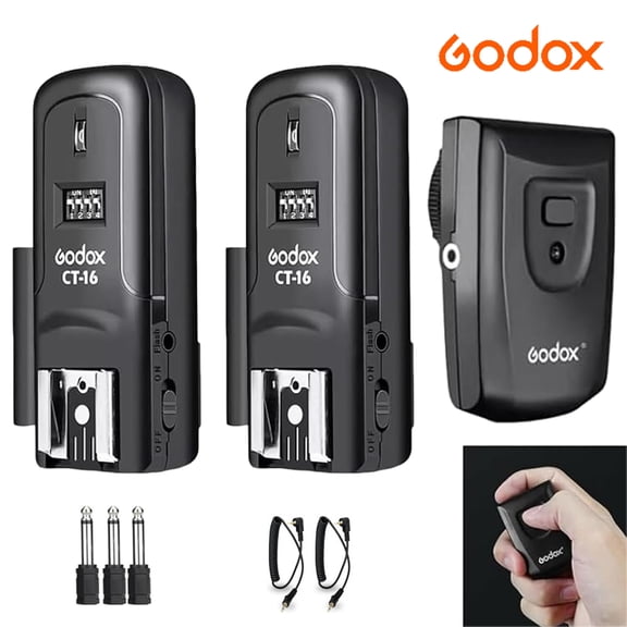 Godox CT-16 Wireless Radio Flash Trigger Receiver Kit, 16 Channel 433MHz Wireless Flash Trigger Kit Compatible with Canon Nikon Pentax DSLR Camera