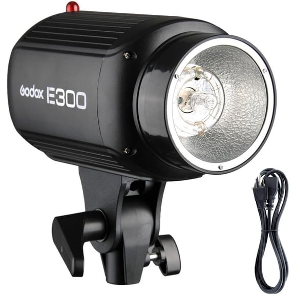 Godox E300 Monolight Studio Flash Strobe Light for Phototgraphy, 300W Photoshoot Strobe Lighting, GN 58 Daylight Flash Dimmable, 75W Modeling Lamp, Recycle Time 0.3-2s, AC 110V