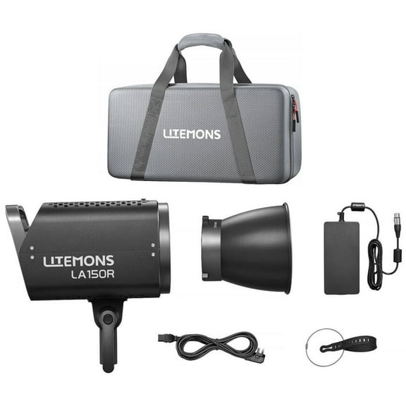 Godox Litemons LA150R LED RGB Professional Studio Lighting Video Light Kit Bundle with Bag (Black)