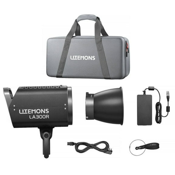 Godox Litemons LA300R RGB LED Video Light Kit Dimmable Lighting for Photo and Video (Black) with Bag