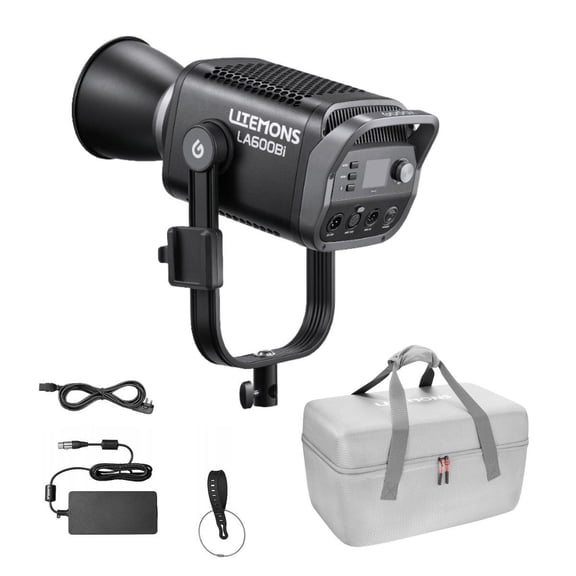 Godox Litemons LA600BI Bi-color LED Video Light Kit With Carry Bag (Black)