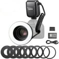 thumbnail image 1 of Godox MF-R76 LED Micro Ring Flash with 2600mAh Li-ion Battery and LCD Display Adapter Rings for Canon Nikon Fuji Olympus Panasonic Pentax Camera Flash Speedlight Speedlite Light, 1 of 9