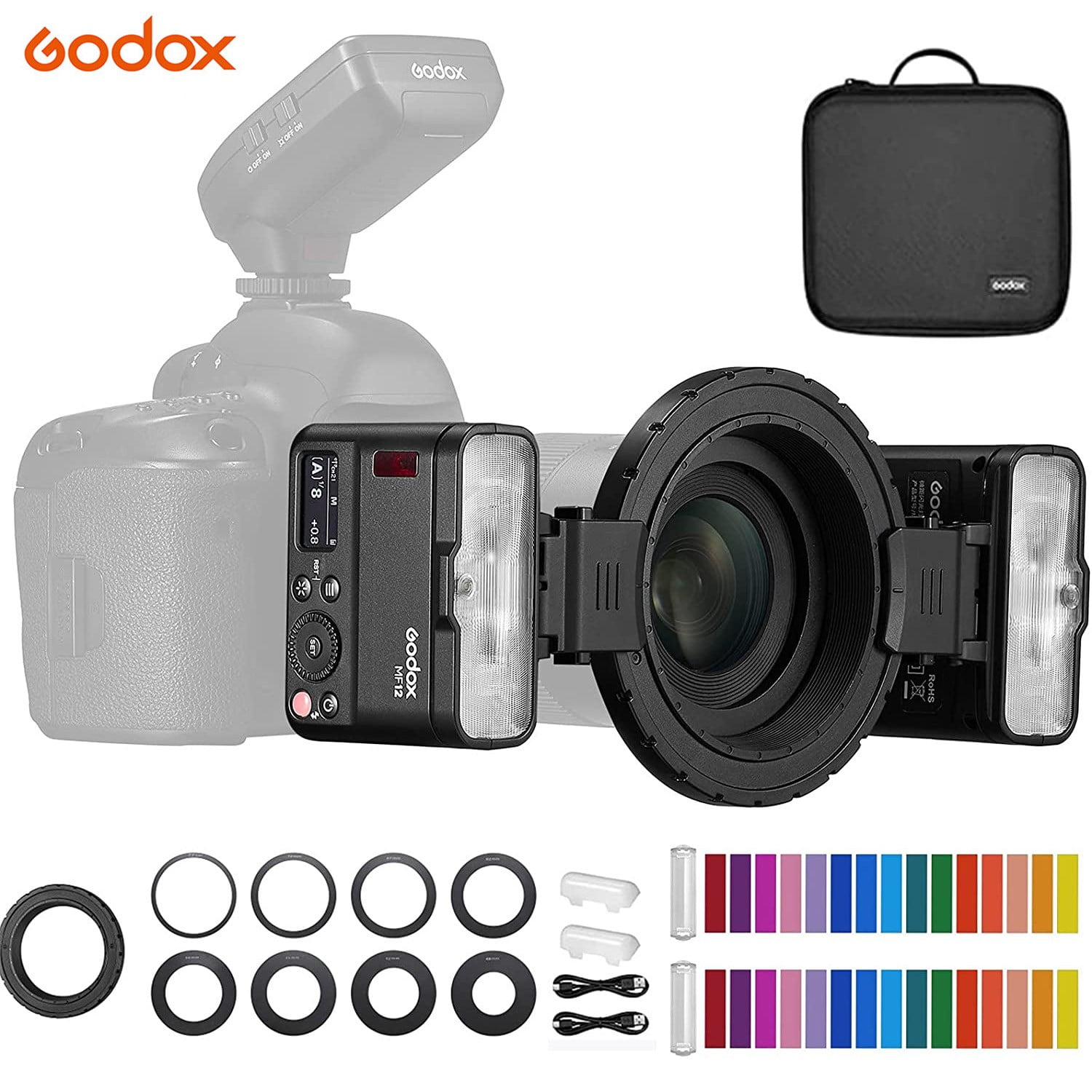 Control Remoto Inalámbrico Godox MF12 Para Flash Macro - Compatible Con Nikon, Sony, Canon, Fuji