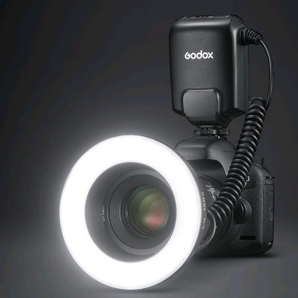 Godox ML-150II ML150II Macro LED Ring Flash Speedlite GN12 0.1-2s Recycle Time 5800K200K for Canon Nikon Fuji Olympus Panasonic DSLR Cameras for Video Production, Animal and Plant Photography