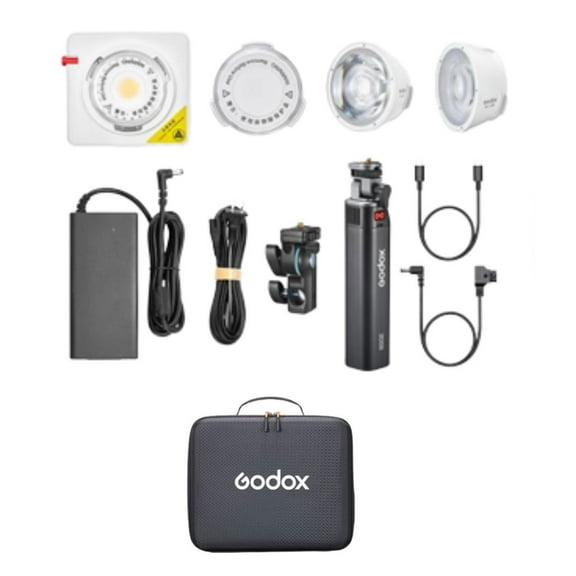 Godox ML100R RGB LED Video Light Kit (15 & 36 Lens & BG02 Battery Grip Kit)