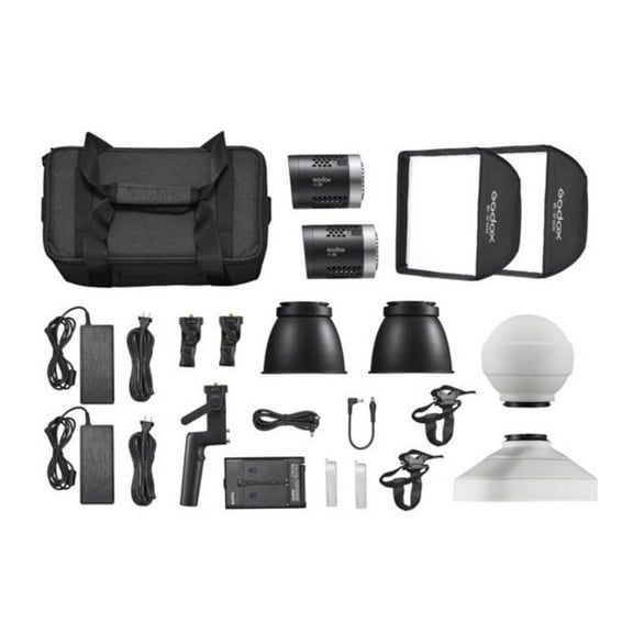 Godox ML30 LED Video Light 2 Kit with Wireless Control and Silent Motion for Zero Noise
