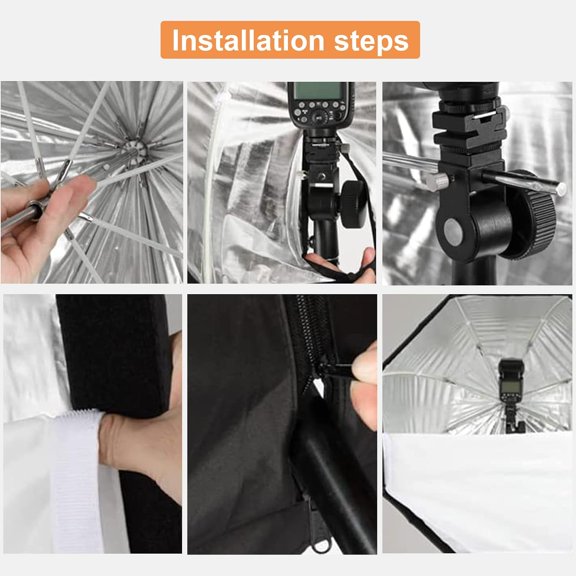 Godox Portable 95cm/37.5" Umbrella Octagon Softbox Reflector Kit with  Grid and Carrying Bag for Studio Photo Flash Speedlight