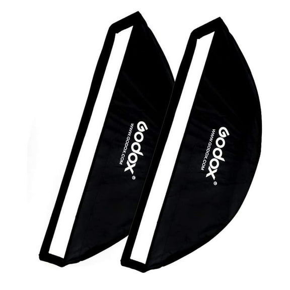 Godox Strip Softbox 35 x 160cm Honeycomb Grid Softbox & Bowens Mount Speedring Bowens Mount for Studio Strobe Flash Light Speedlight Speedlite (2PCS)